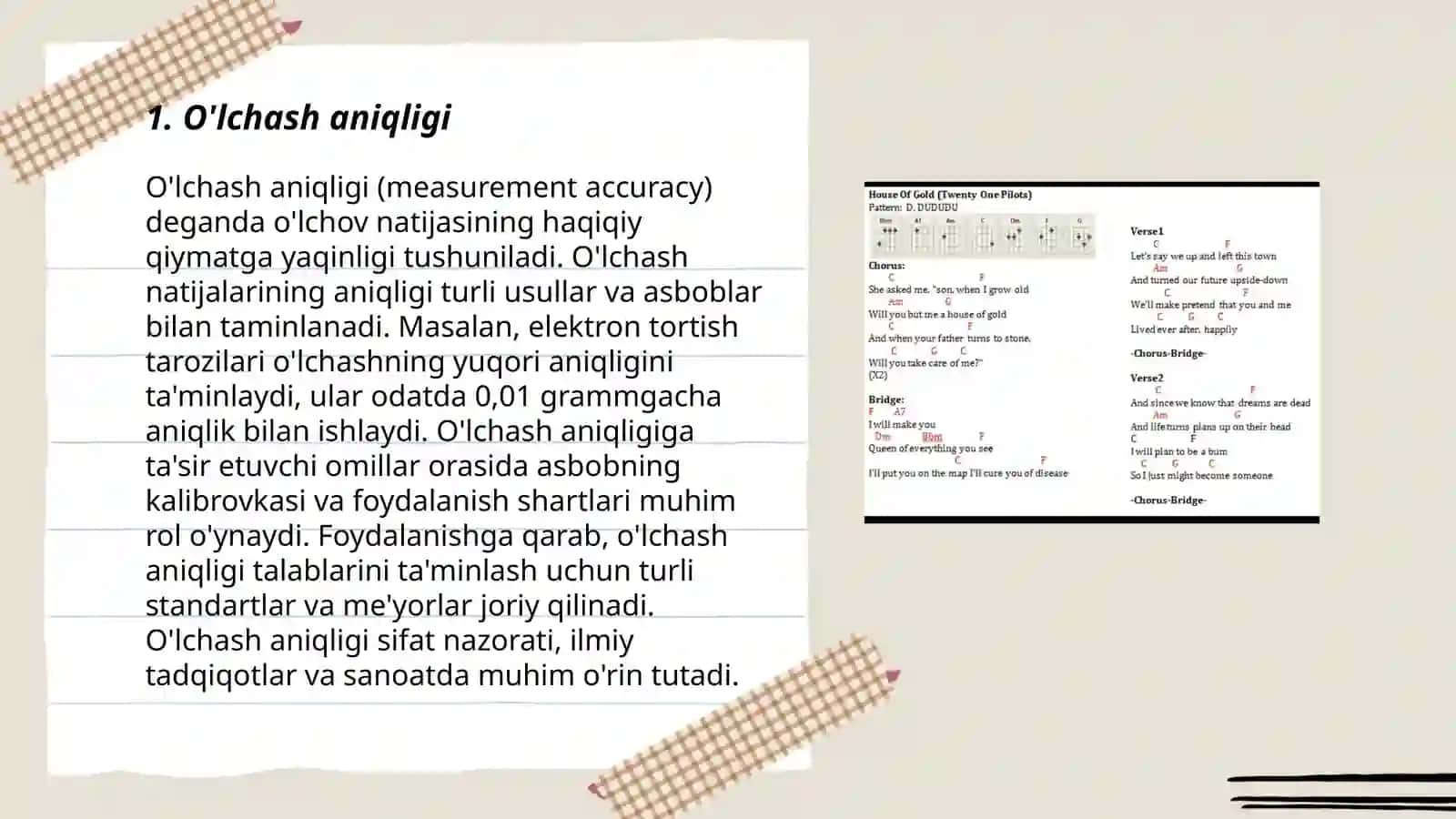 Teng aniqlikdagi o’lchash natijalarini baholash 3