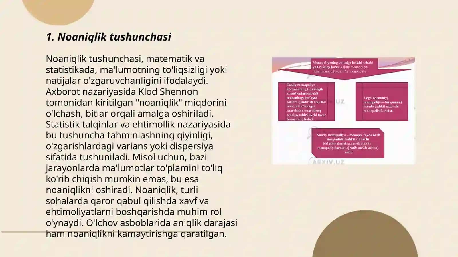 Noaniqlik va tavakkalchilik 3