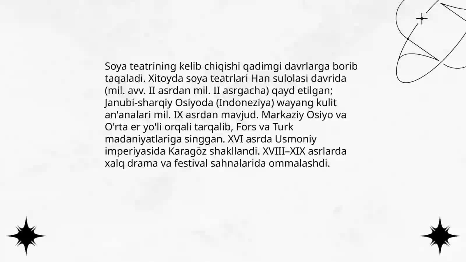 Soya teatrining xususiyatlari va tarbiyaviy ahamiyati 3