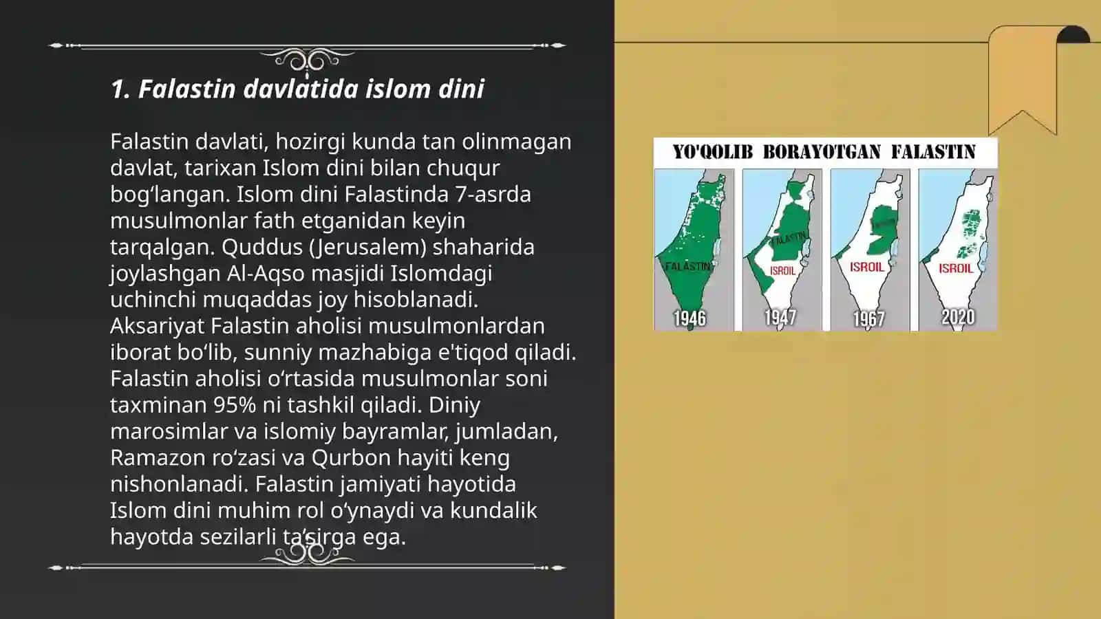 Falastin davlatida din va boshqa dinlarga munosabat 3
