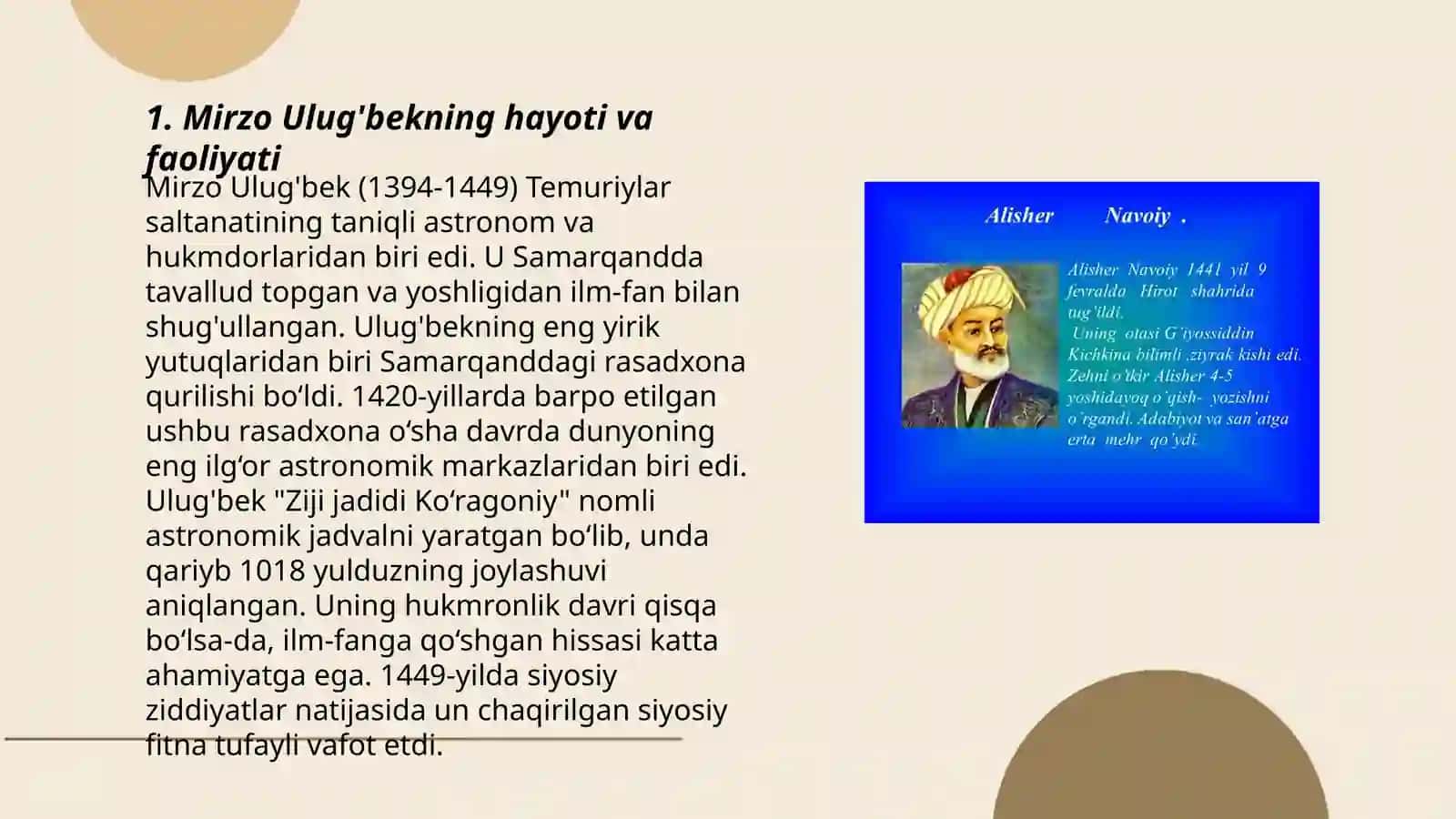 Mirzo Ulug'bek - davlat arbobi va buyuk olim 3