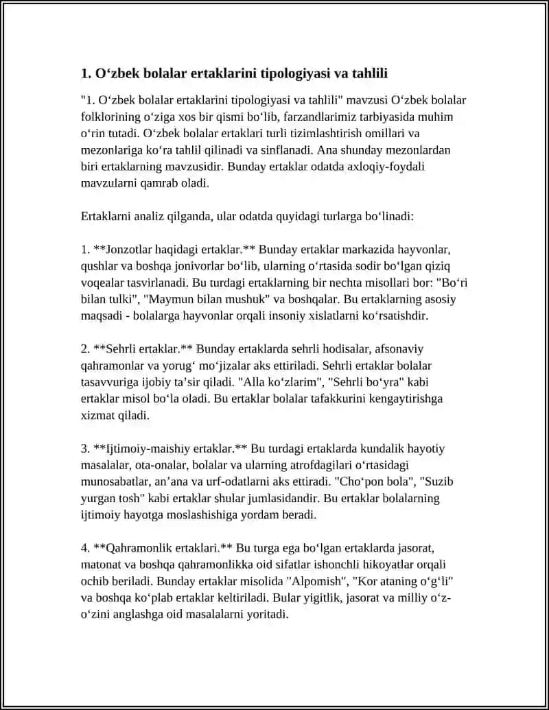 O'ZBEK BOLALAR FOLKLORINI TAHLIL QILISH VA MISOLLAR KELTIRISH 3