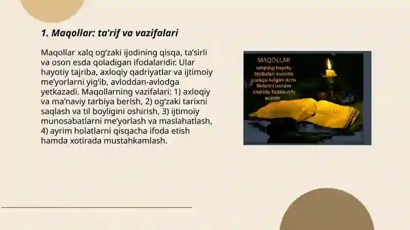 Xalq maqollari va topishmoqlar 3
