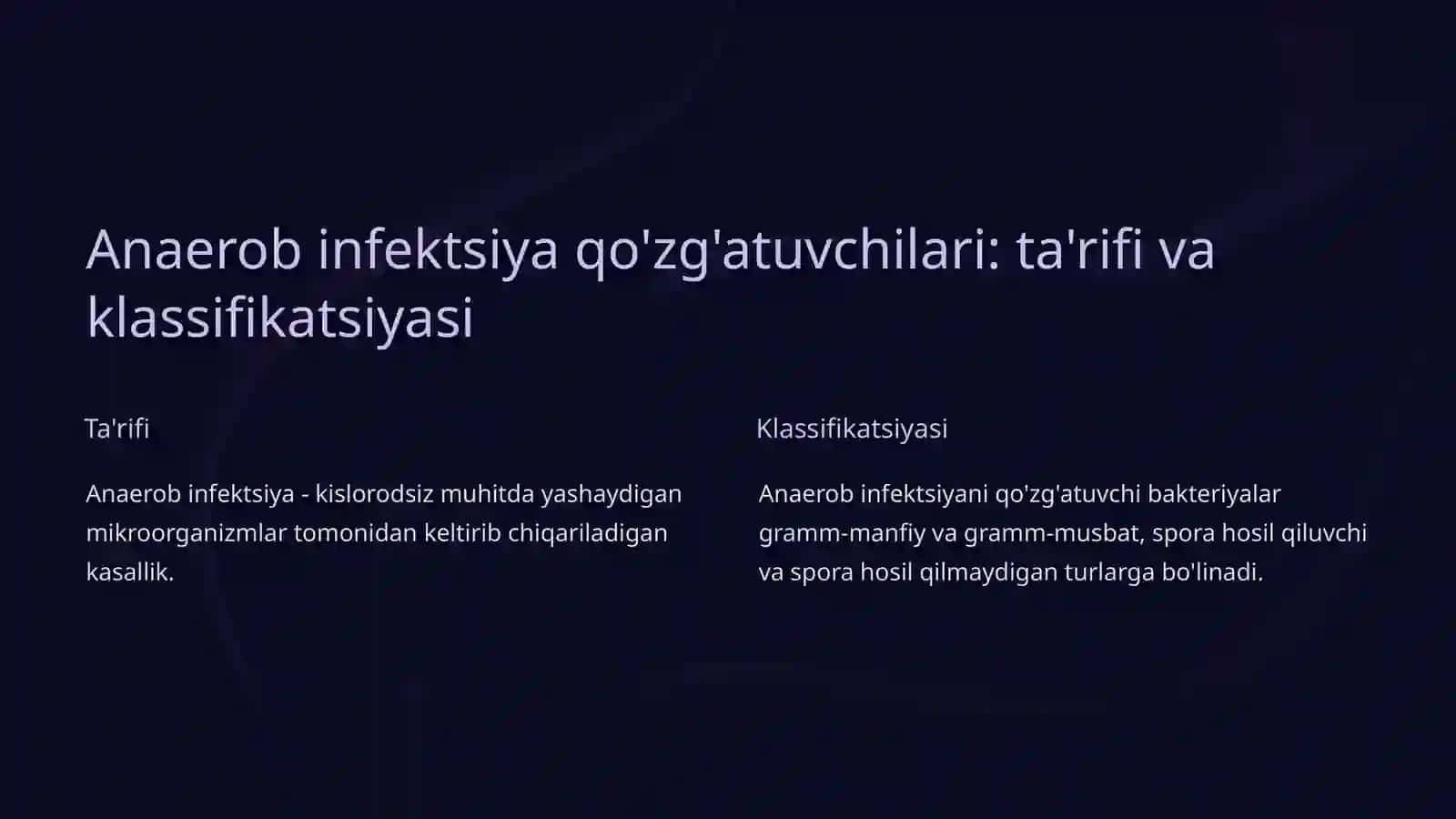 Anaerob infektsiya qo'zg'atuvchilari. Qoqshol, gazli gangrene umumiy xarakteristikasi va labarator diagnostikasi 3