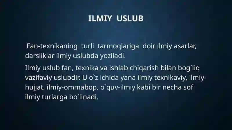 o'zbek adabiy til me'yorlari nutqning uslubiy shakllari 3