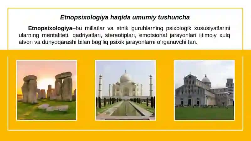 Etnopsixologiya fanining predmeti, maqsadi va vazifalari. 3