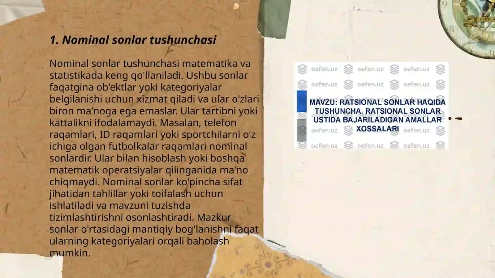 Nominal sonlar ustida arifmetik amallarni o'rgatish metodikasi 3