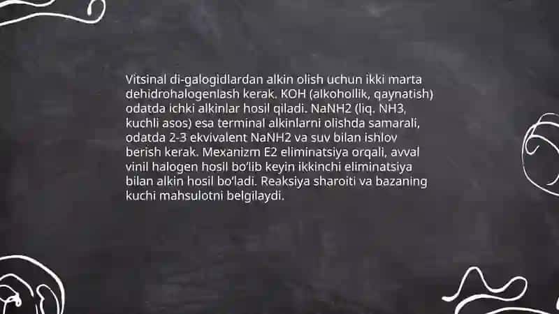 Alkinlarning olinish usullari 3