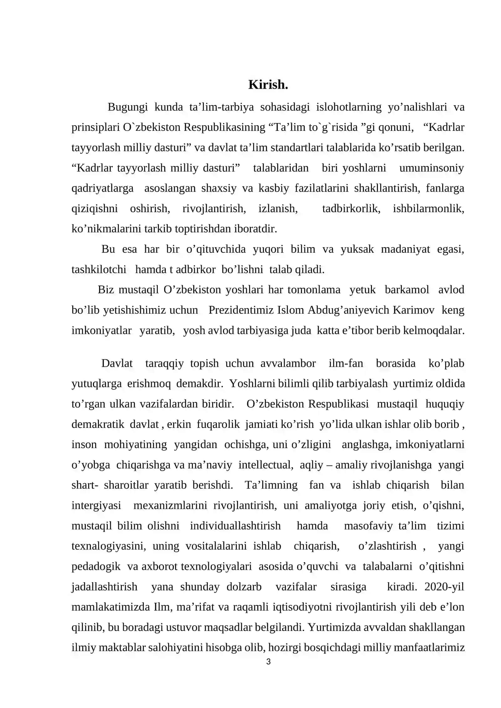 Bir jinsli bo’lmagan parabolik tanglama uchun Koshi masalasi 3