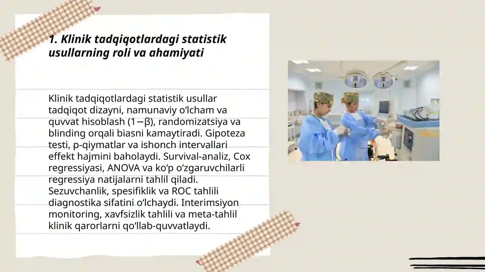 Tibbiyotda sitatistikaning axamiyati, maqsadi va vazifalari 3