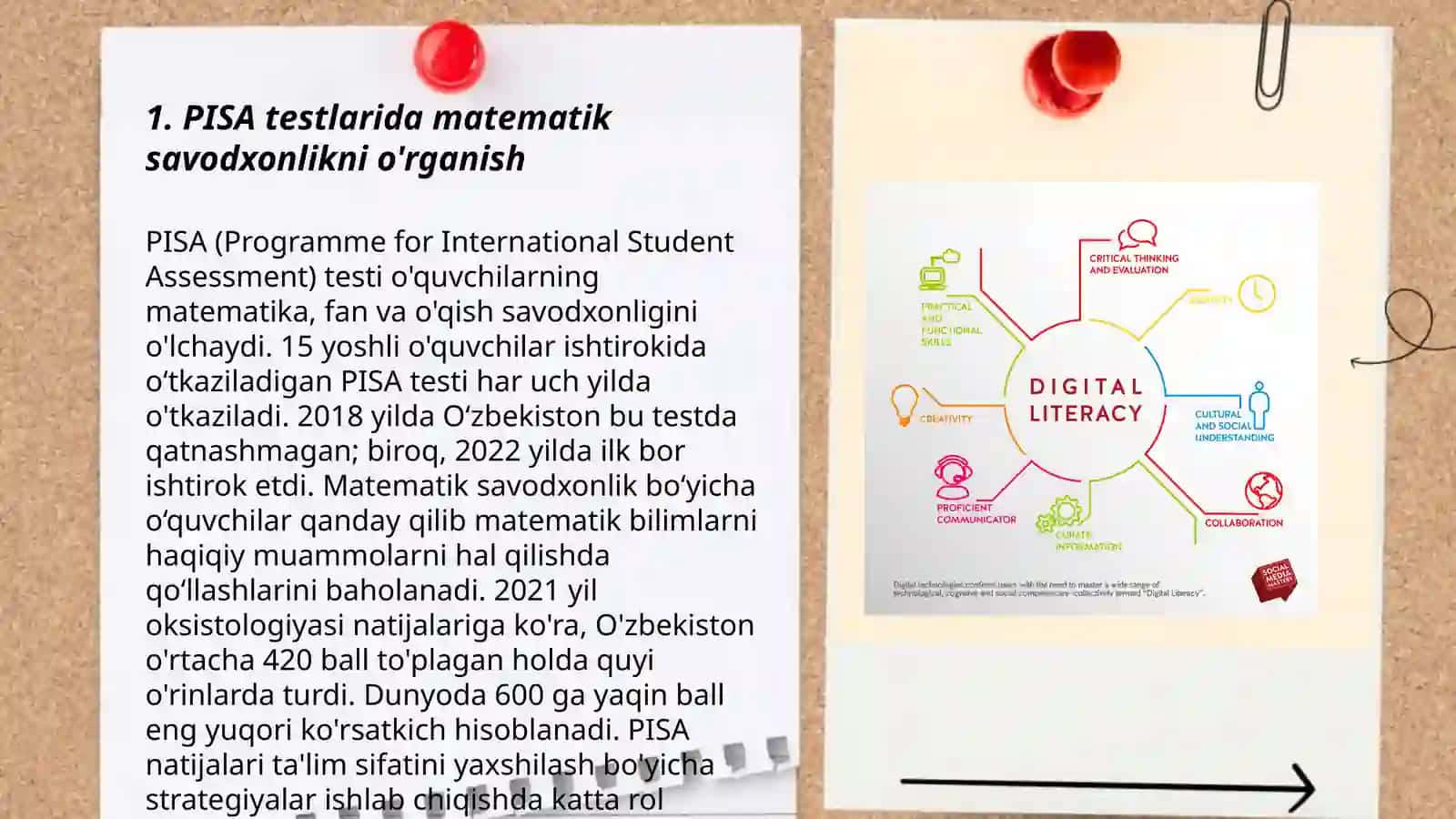 Pisa va Timss baholash tizimlarida matematik savodhonlikni o'rgatish metodikasi 3