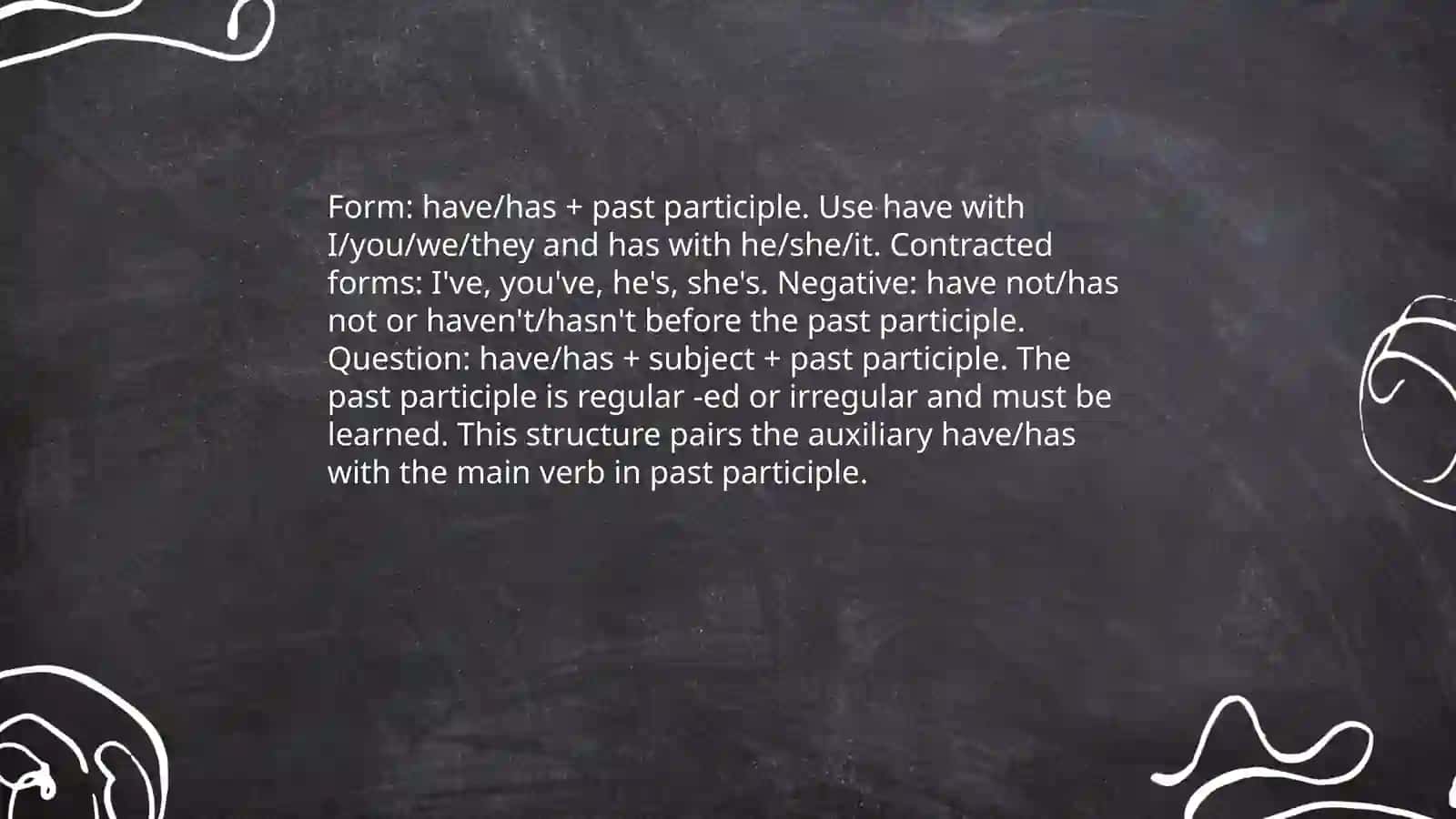 Present Perfect tense 3