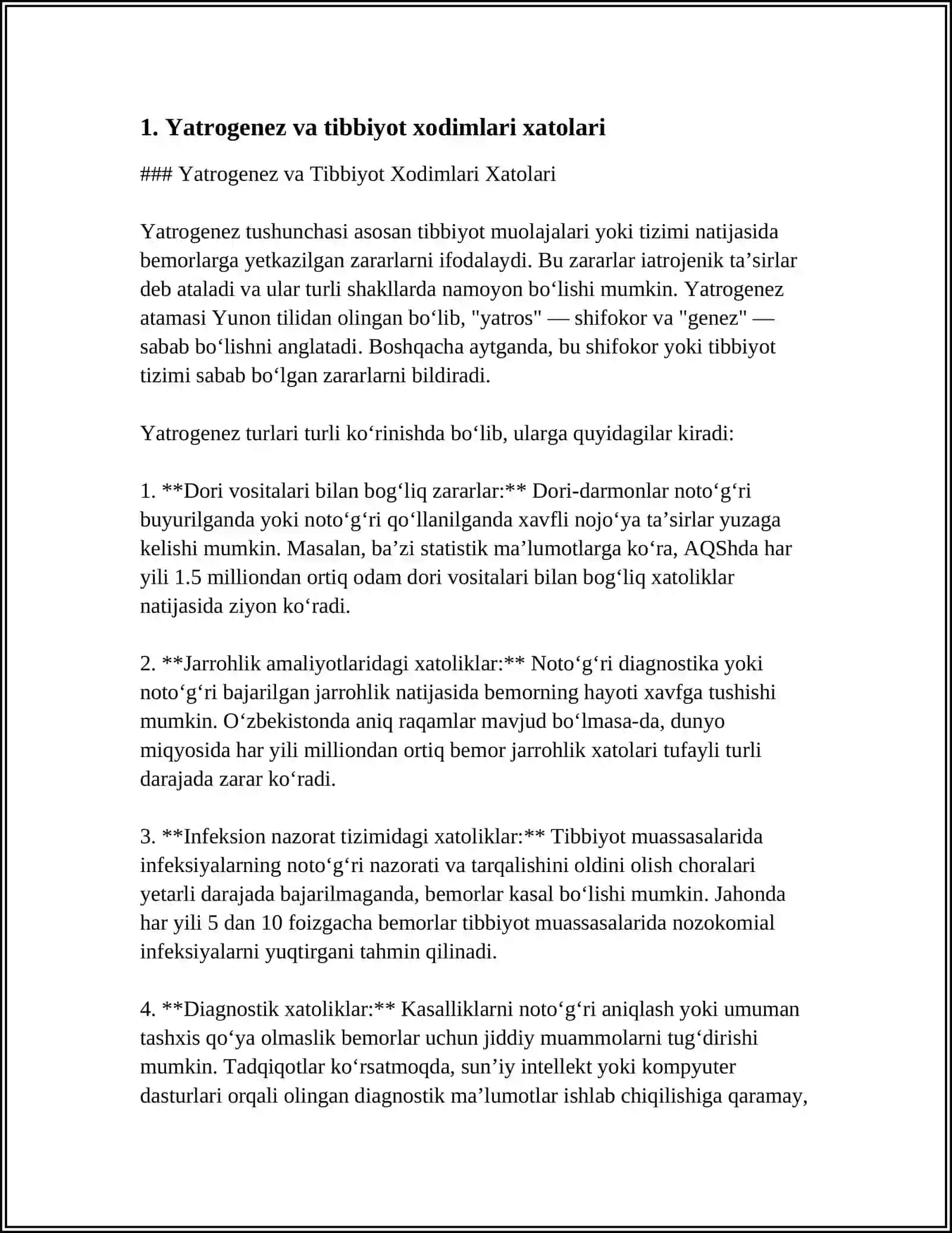 Yatrogenez va Tibbiyot Xodimlari Xatolari 3