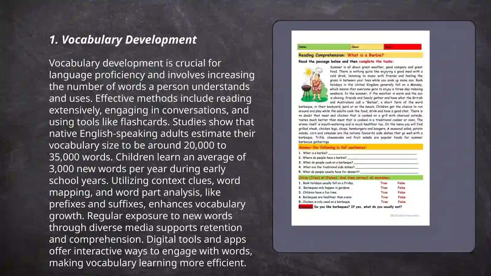 Increasing reading comprehension 3