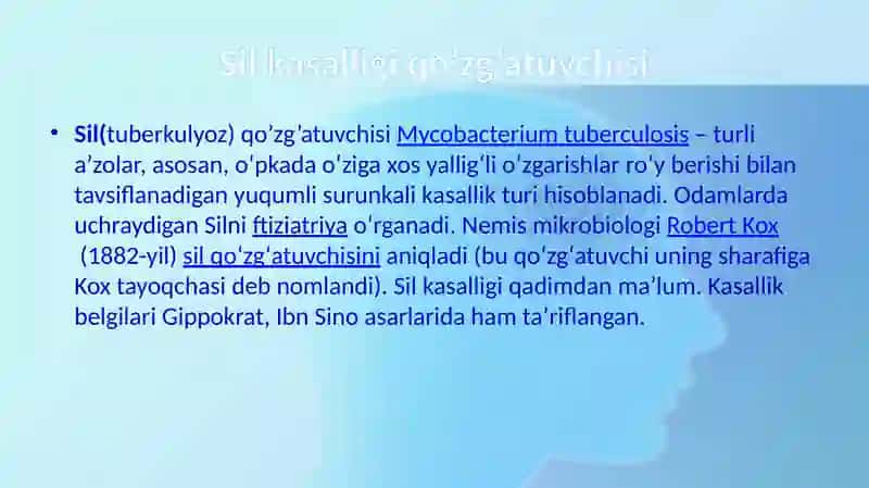 Sil kasalligi qo'zg'atuvchisi 3