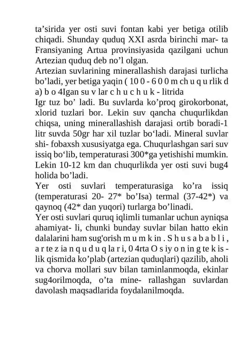 Yer ostidagi suvlar 3