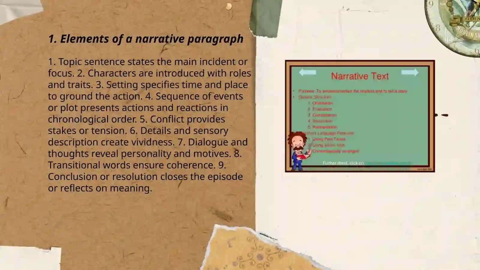 Elements of a narrative paragraph 3