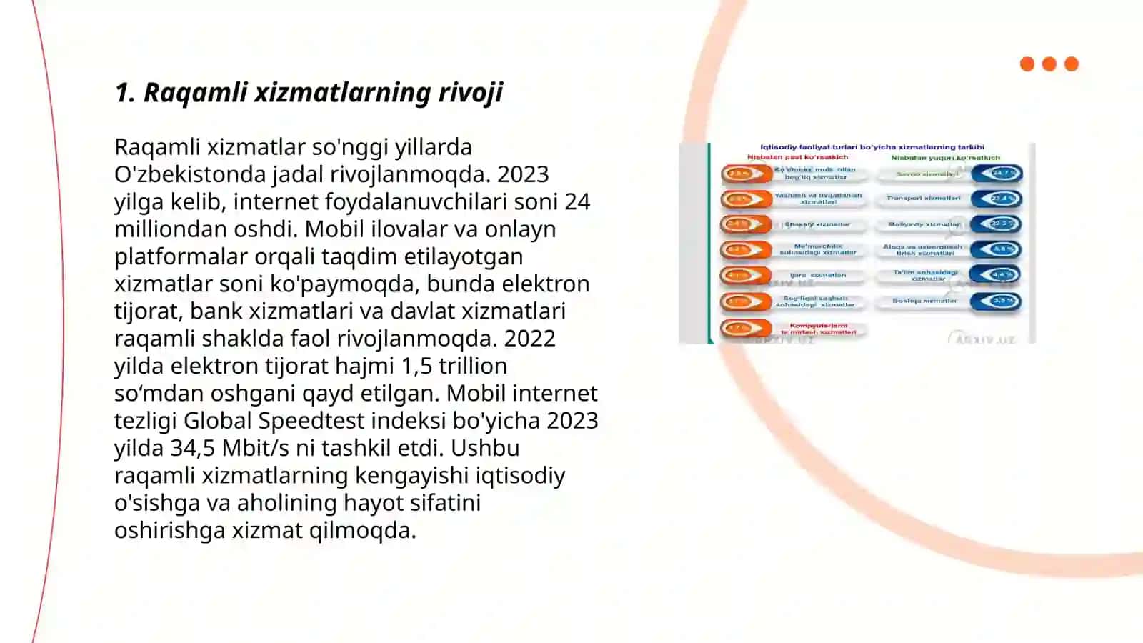 Xizmat ko‘rsatish sohasidagi tendentsiyalar va o‘zgarishlar 3
