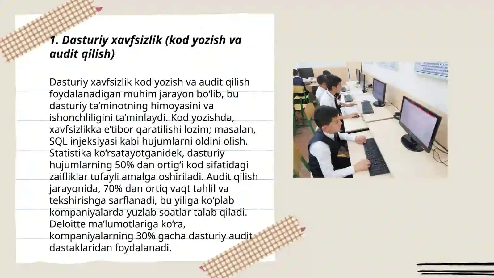 Dasturiy xavfsizlik (kod yozish va audit qilish) 3