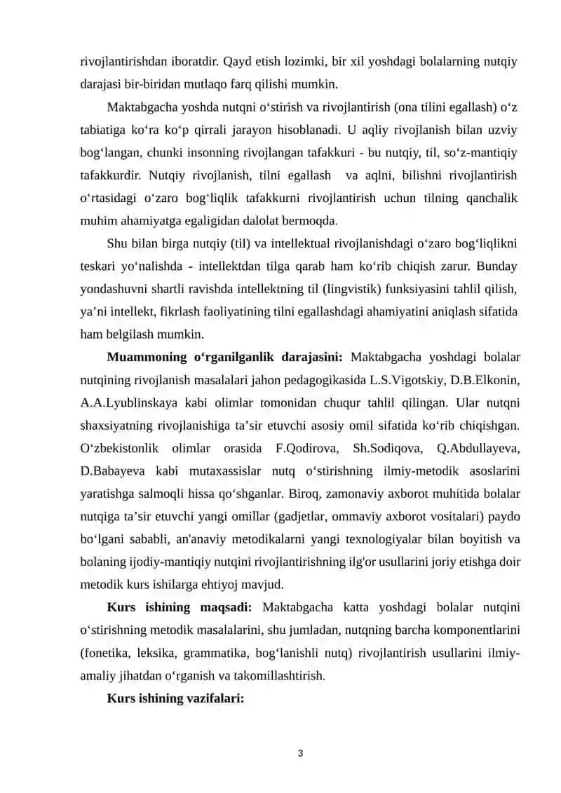 MAKTABGACHA KATTA YOSHDAGI BOLALAR NUTQINI O‘STIRISHNING METODIK MASALALARI 3