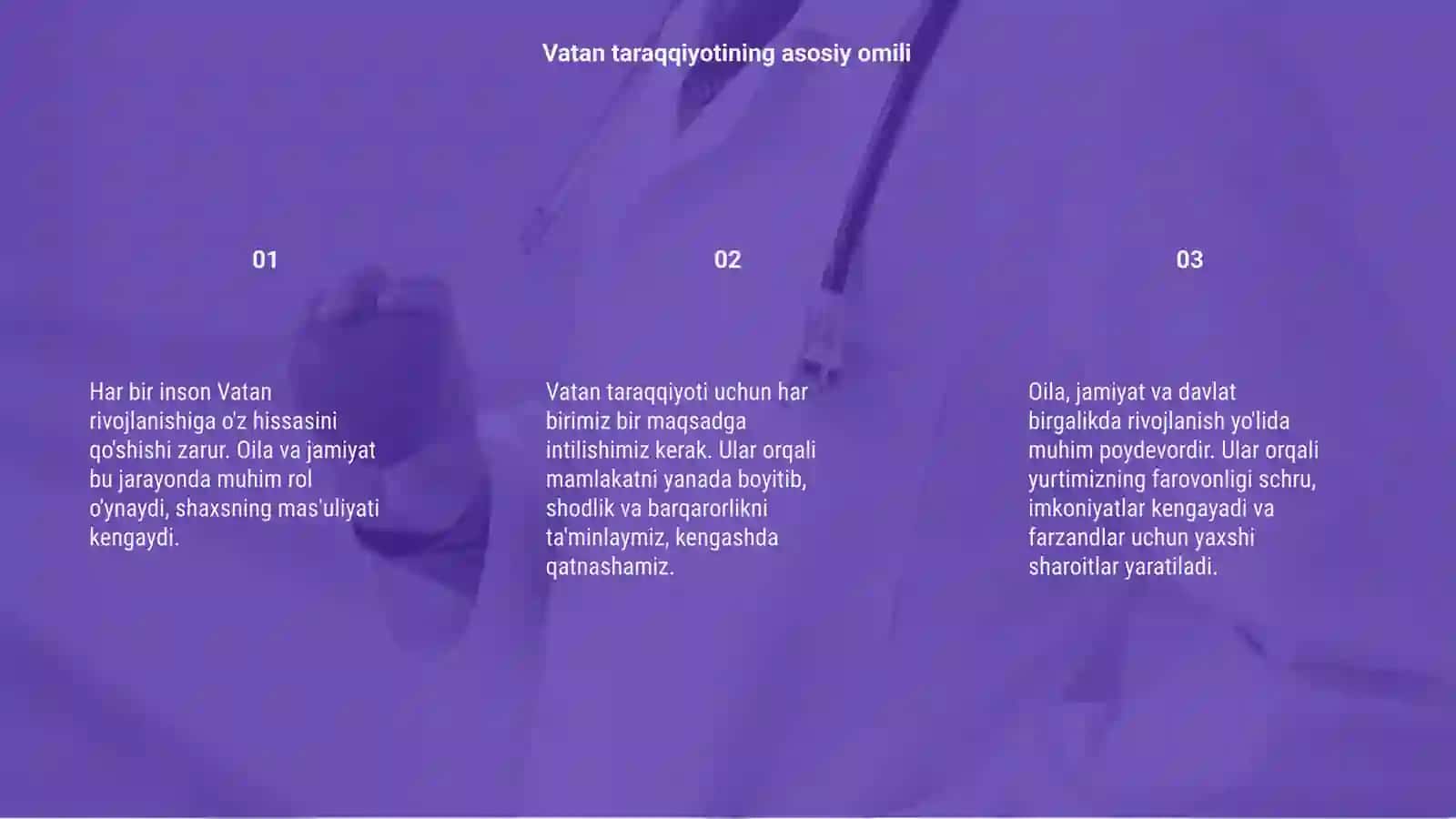 Vatan taraqqiyotiga men ham mas’ulman:Oila jamiyatning asosiy bug’ini 3