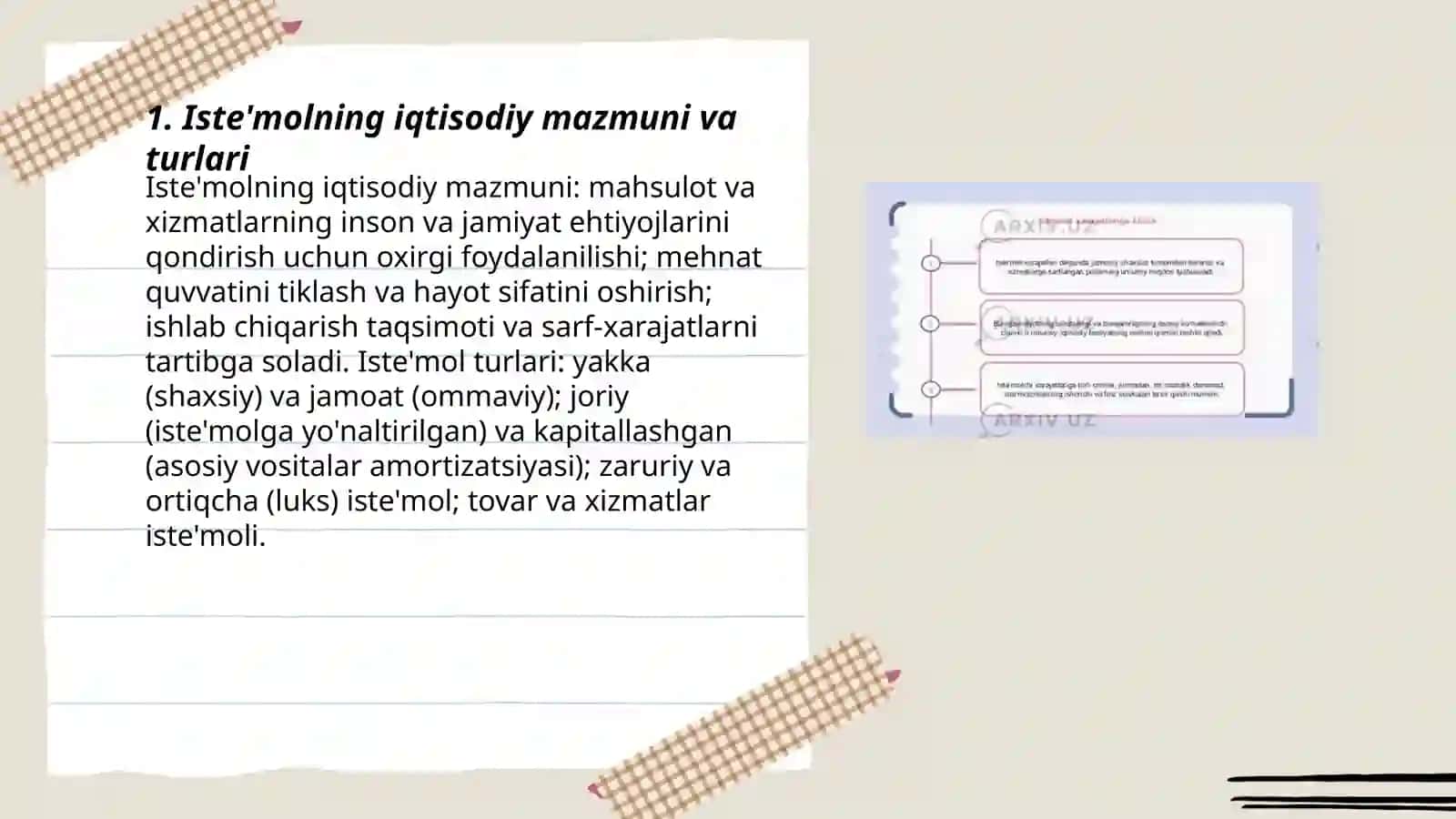 Iste'mol, jamg'arma va investitsiyalarning iqtisodiy mazmuni 3