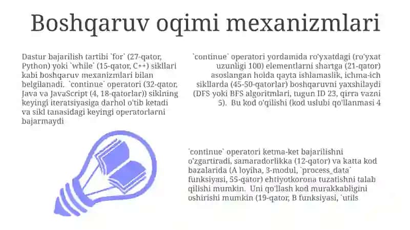 `continue` operatori 3