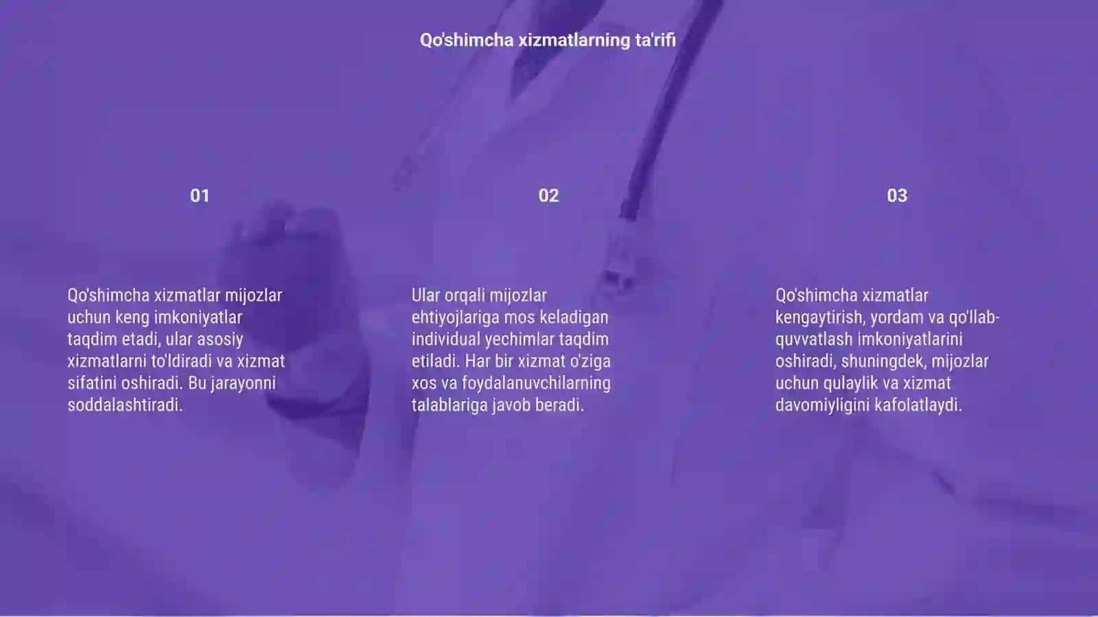 Qo'shimcha xizmatlar 3