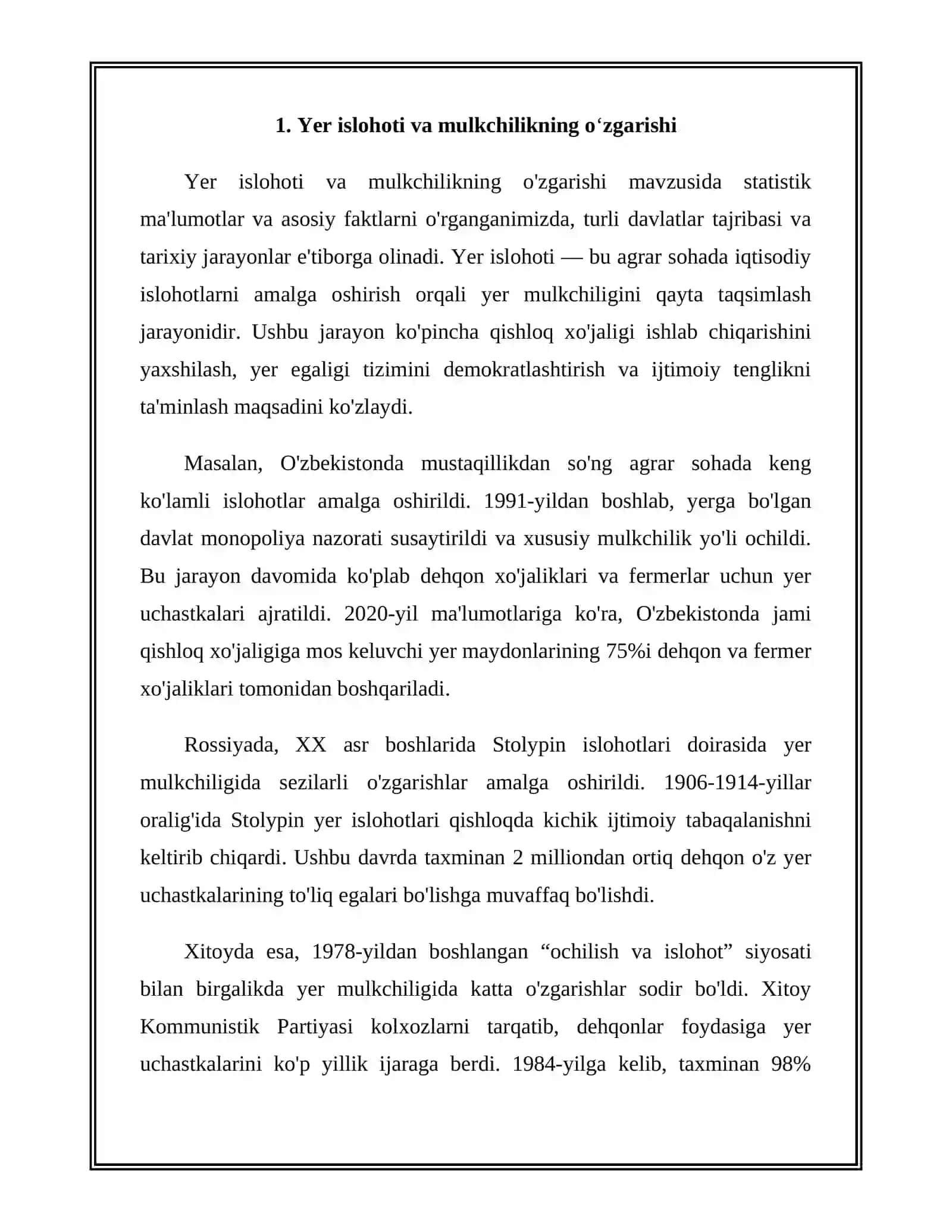 MUSTAQILLIK YILLARIDA QISHLOQ XO‘JALIGI VA SANOAT SOHASIDAGI O‘ZGARISHLAR 3