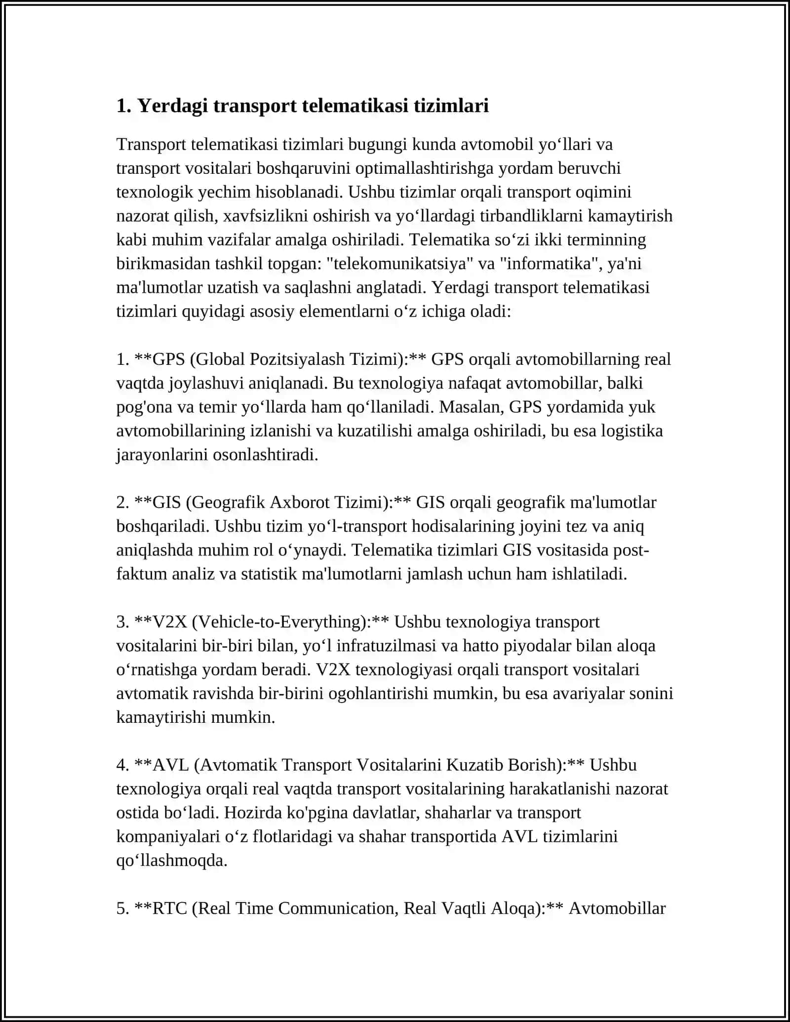 O'ZBEKISTONDA TRANSPORT TELEMATIKASI 3