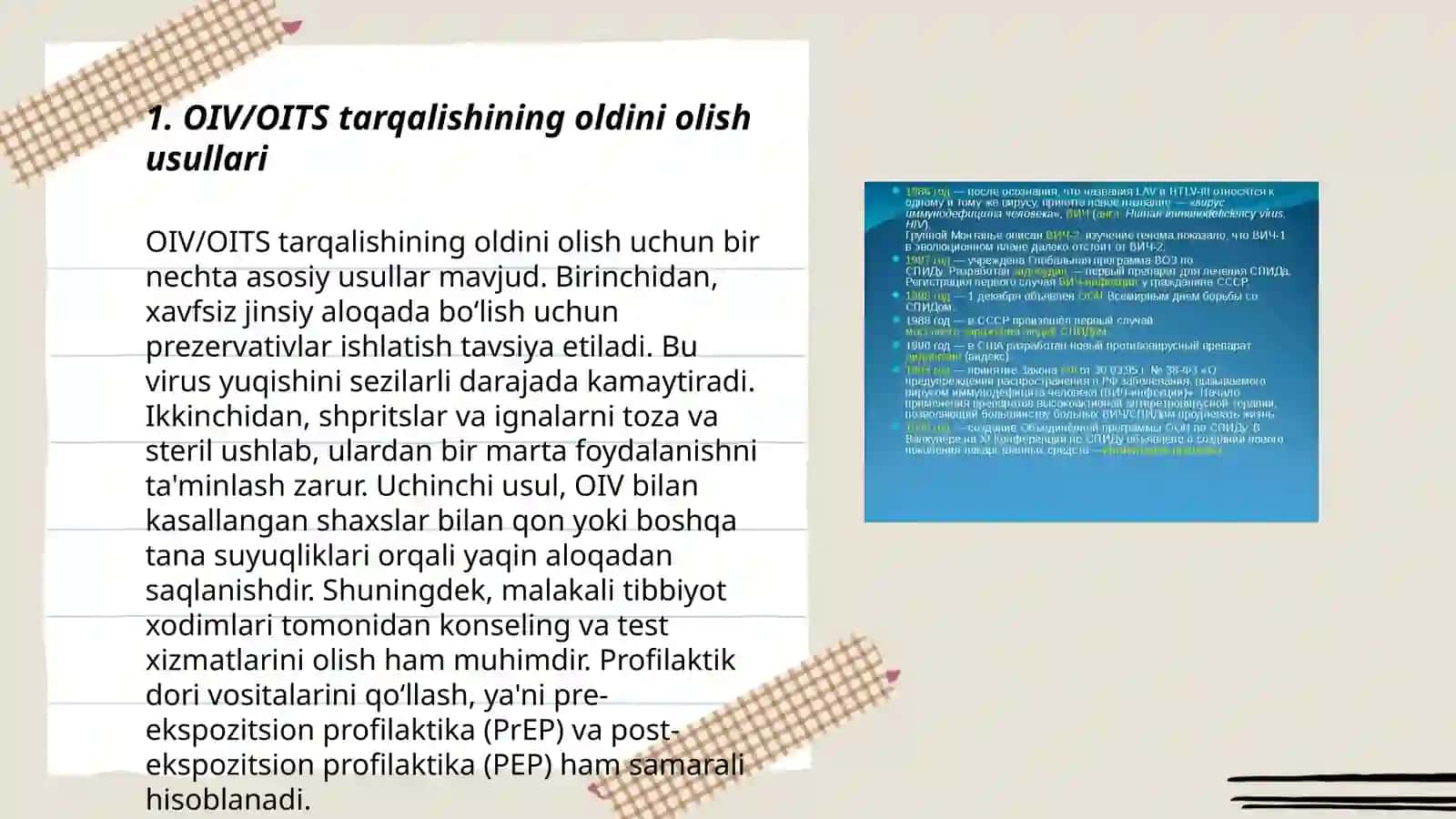 OIV/OITS oldini olishni zamonaviy yõnalishlari va dasturlari 3