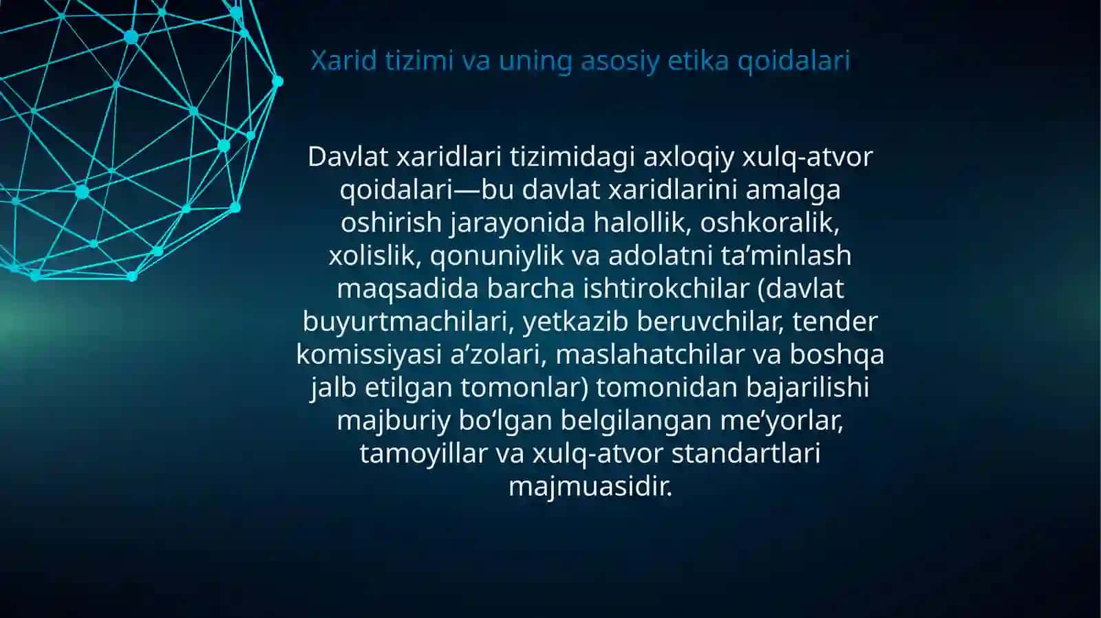 Xarid tizimi va uning asosiy etika qoidalari 3
