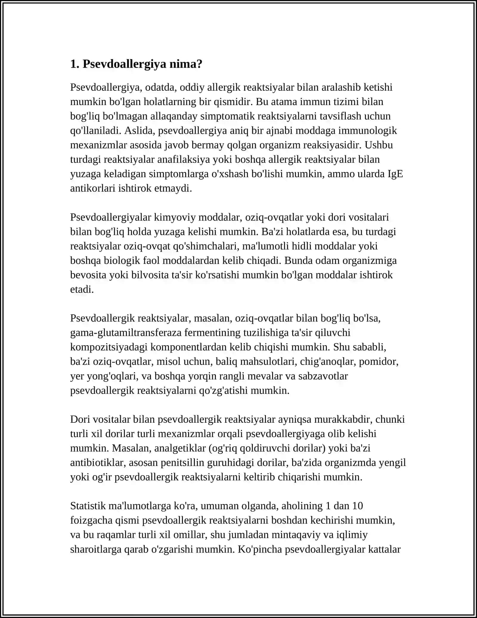 PSEVDOALLERGIYA,ATOPIK KASALLIKLAR 3