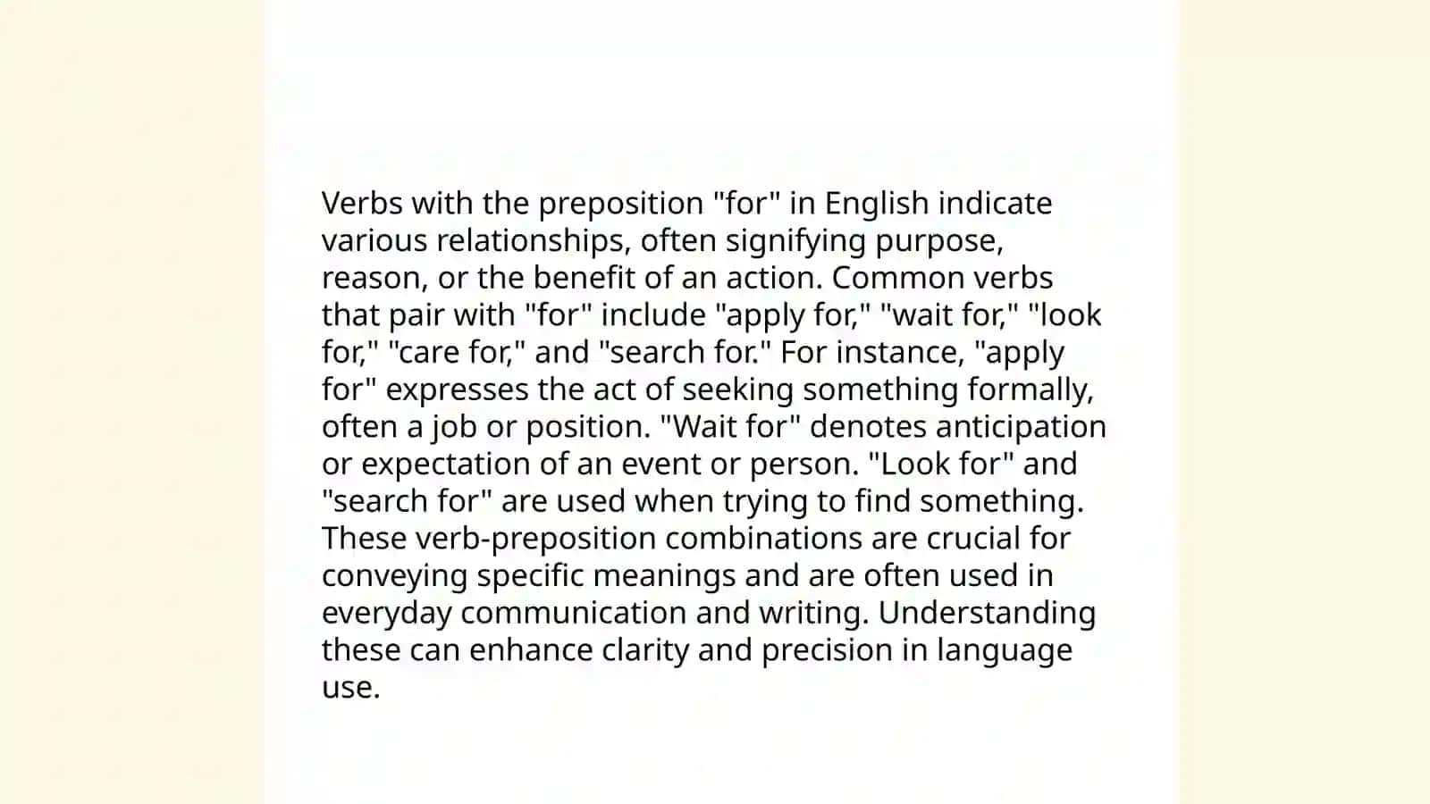 Verbs with prepositions 3
