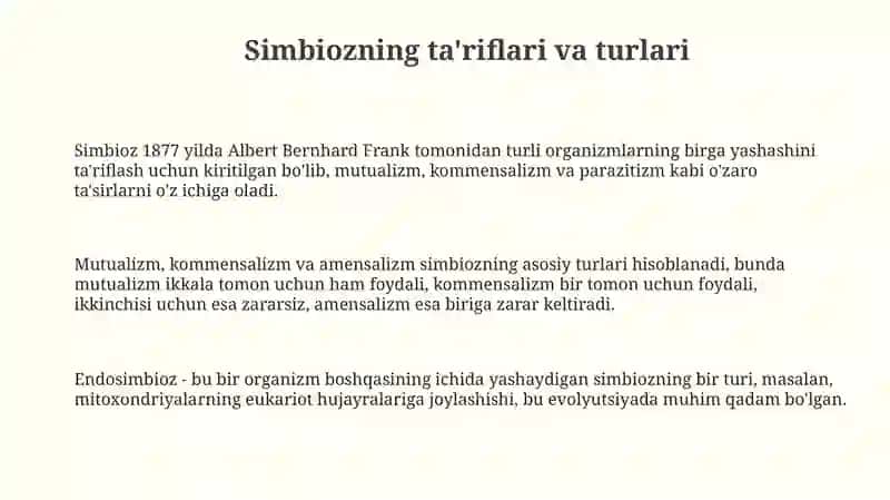 Hasharotlarning simbiotik o'zaro foydali bog'liqlarning kelib chiqishi 3
