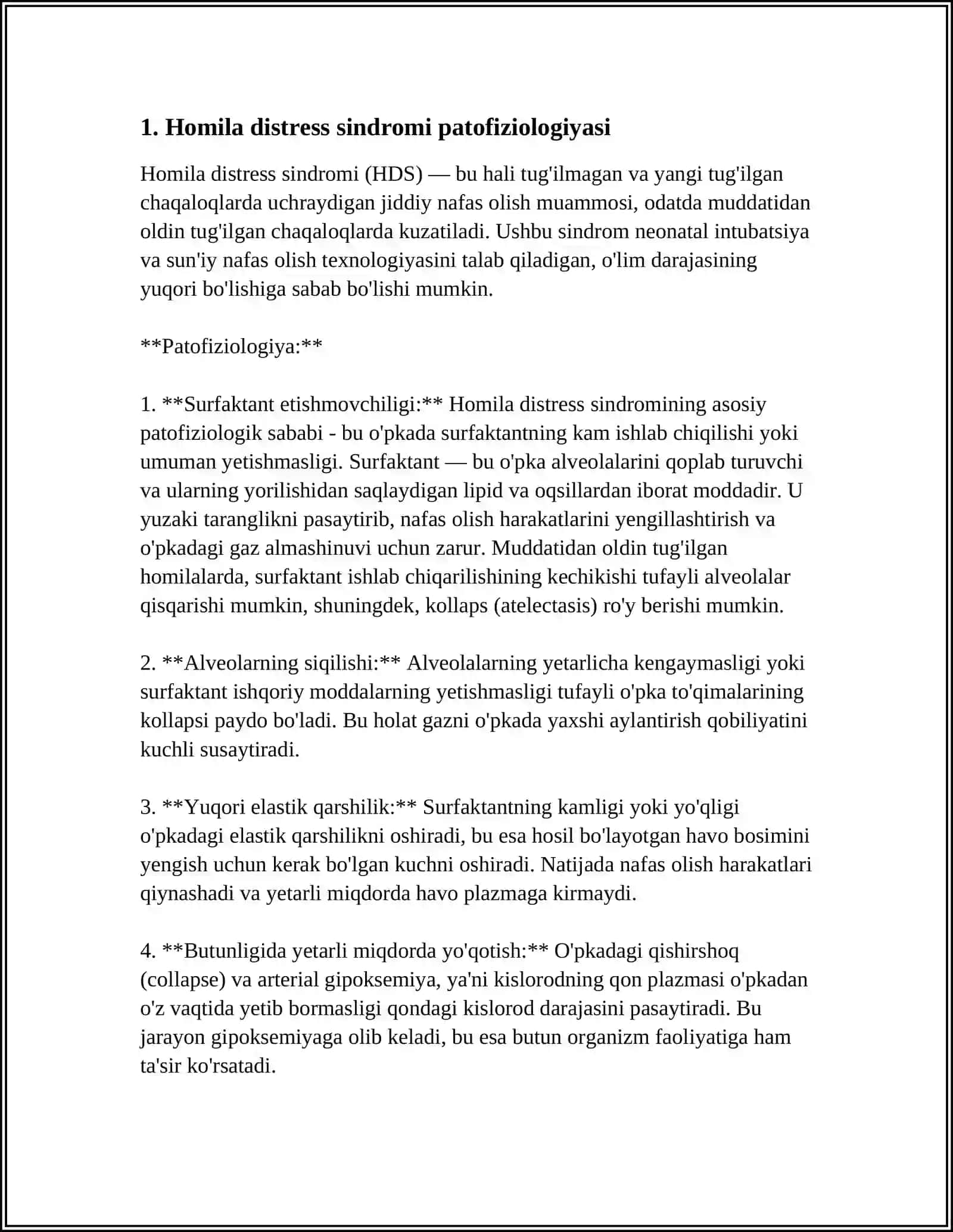 HOMILA DISTRESS SINDROMI SABABLARI TASHXIS 3