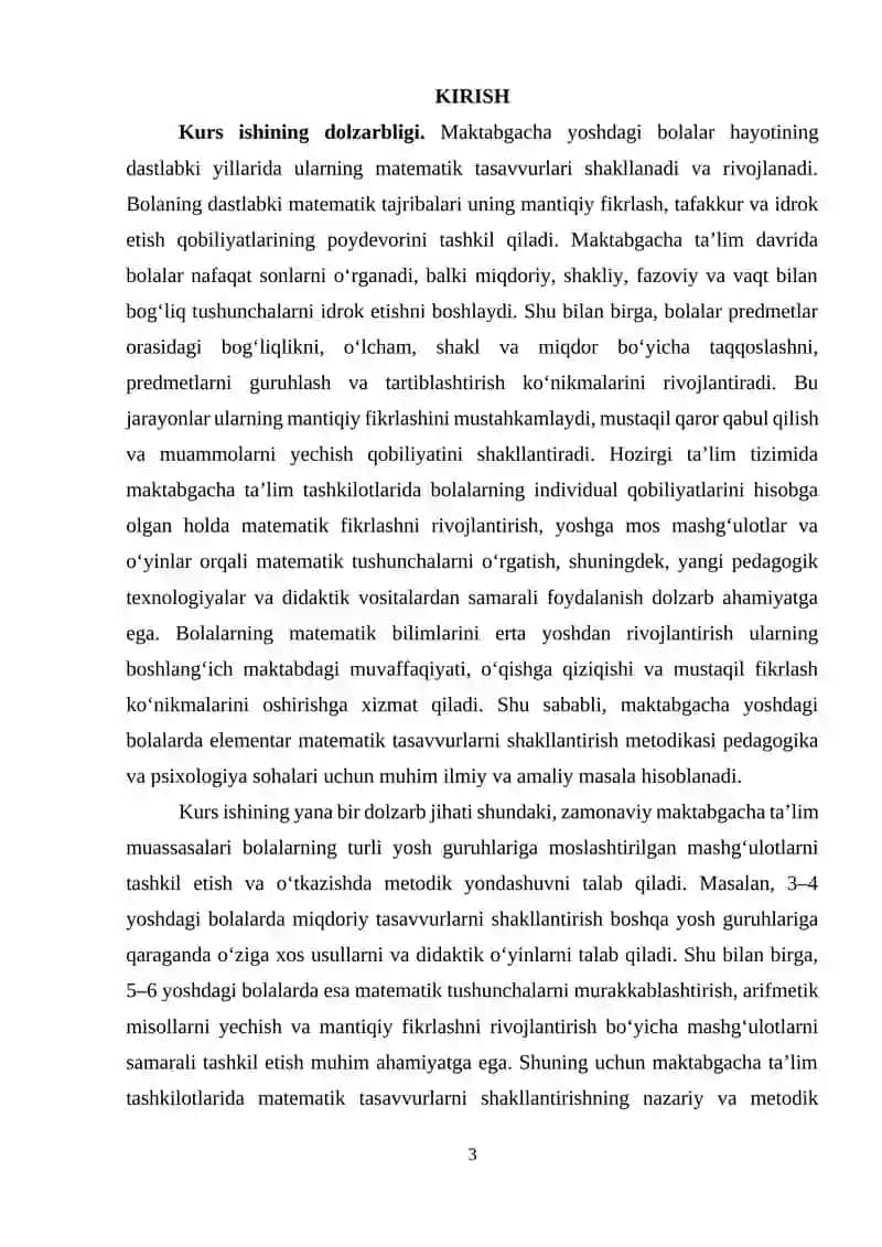 Elementar matematik tasavvurlarni shakllantirish metodikasi 3