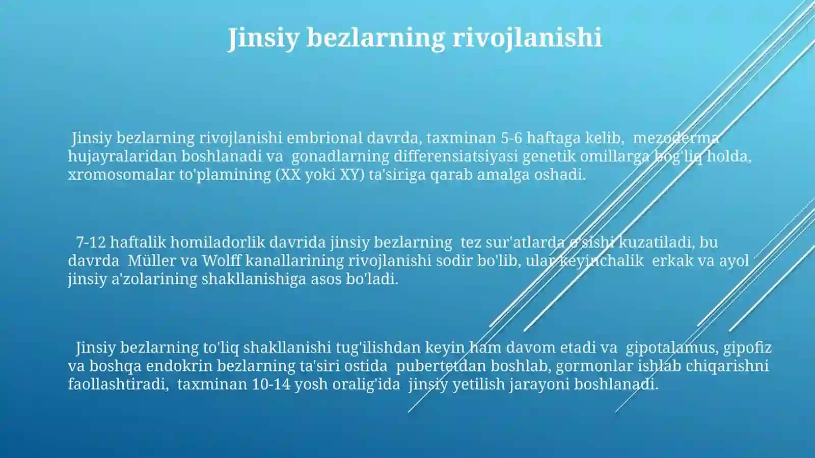 Jinsiy bezlar haqida umumiy ma'lumotlar 3