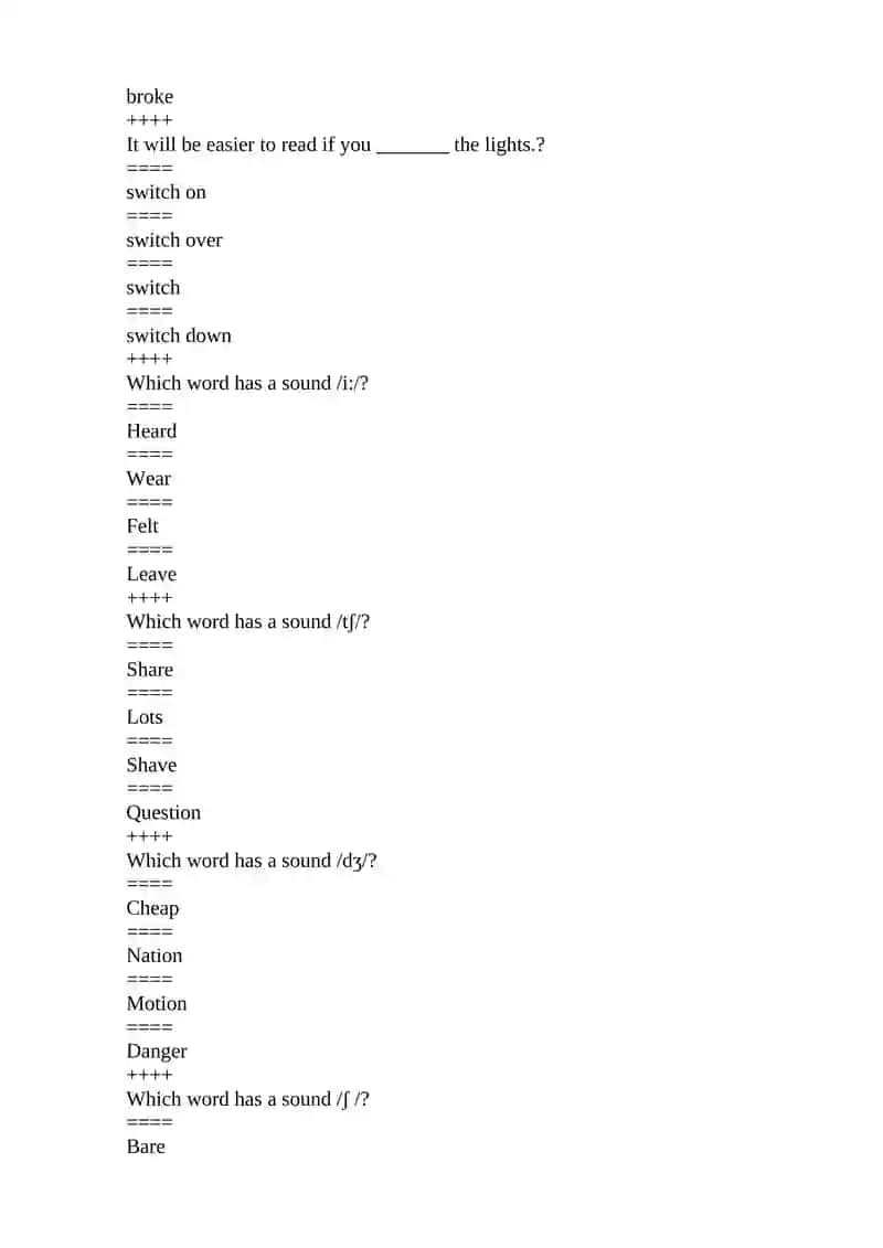 Ingliz tili grammatika va fonetika testlari 3