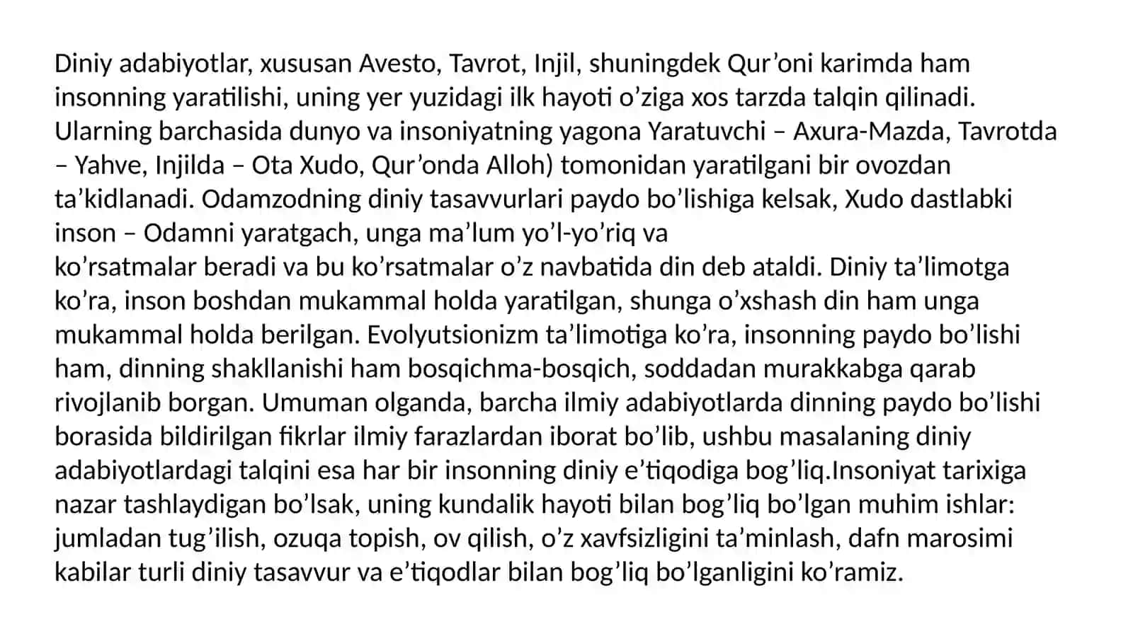 Ibtidoiydavrdagi dinlar va ularning mohiyati 3
