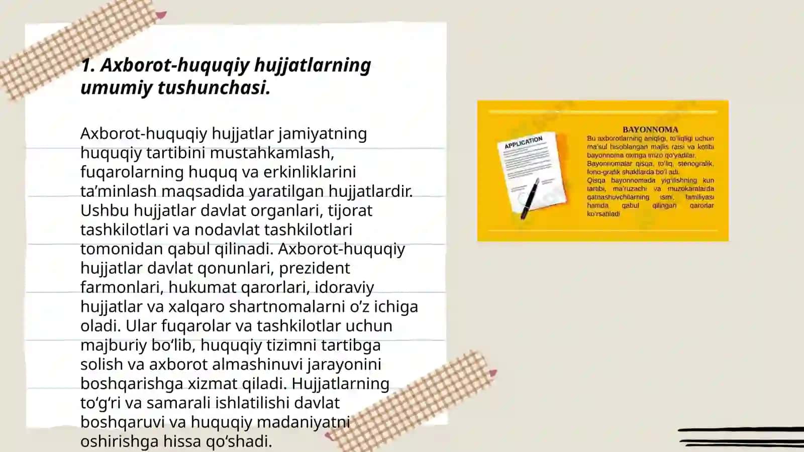 Ma'lumot-axborot hujjatlari vanularning turlari 3