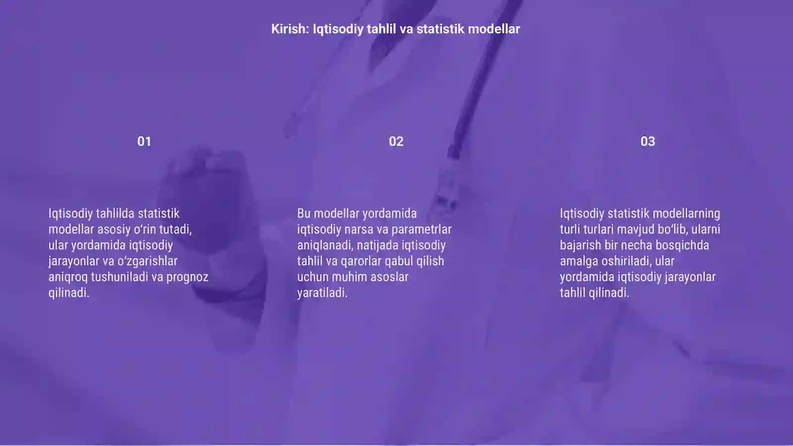 Iqtisodiy tahlil va statistik modellar 3