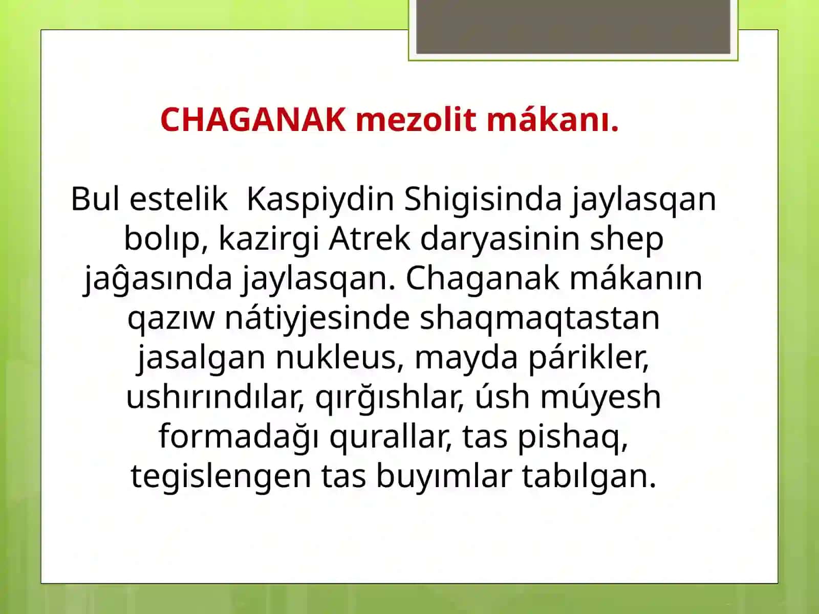 Defe Chaganak 3