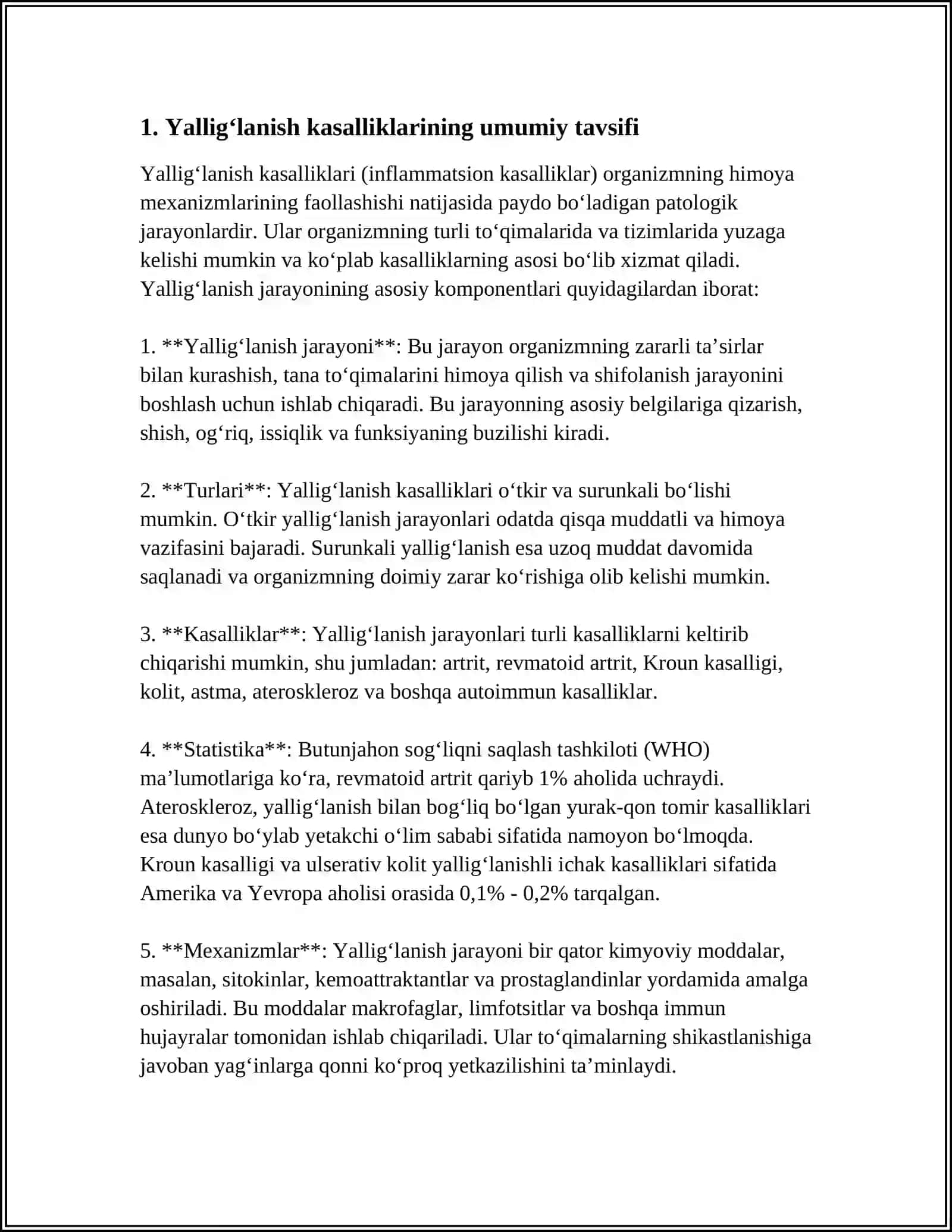 YALLIGLANISH KASALLIKLARI TURLARI VA ULARNING ZAMONAVIY TIBBIY RENGENALOGYASI 3
