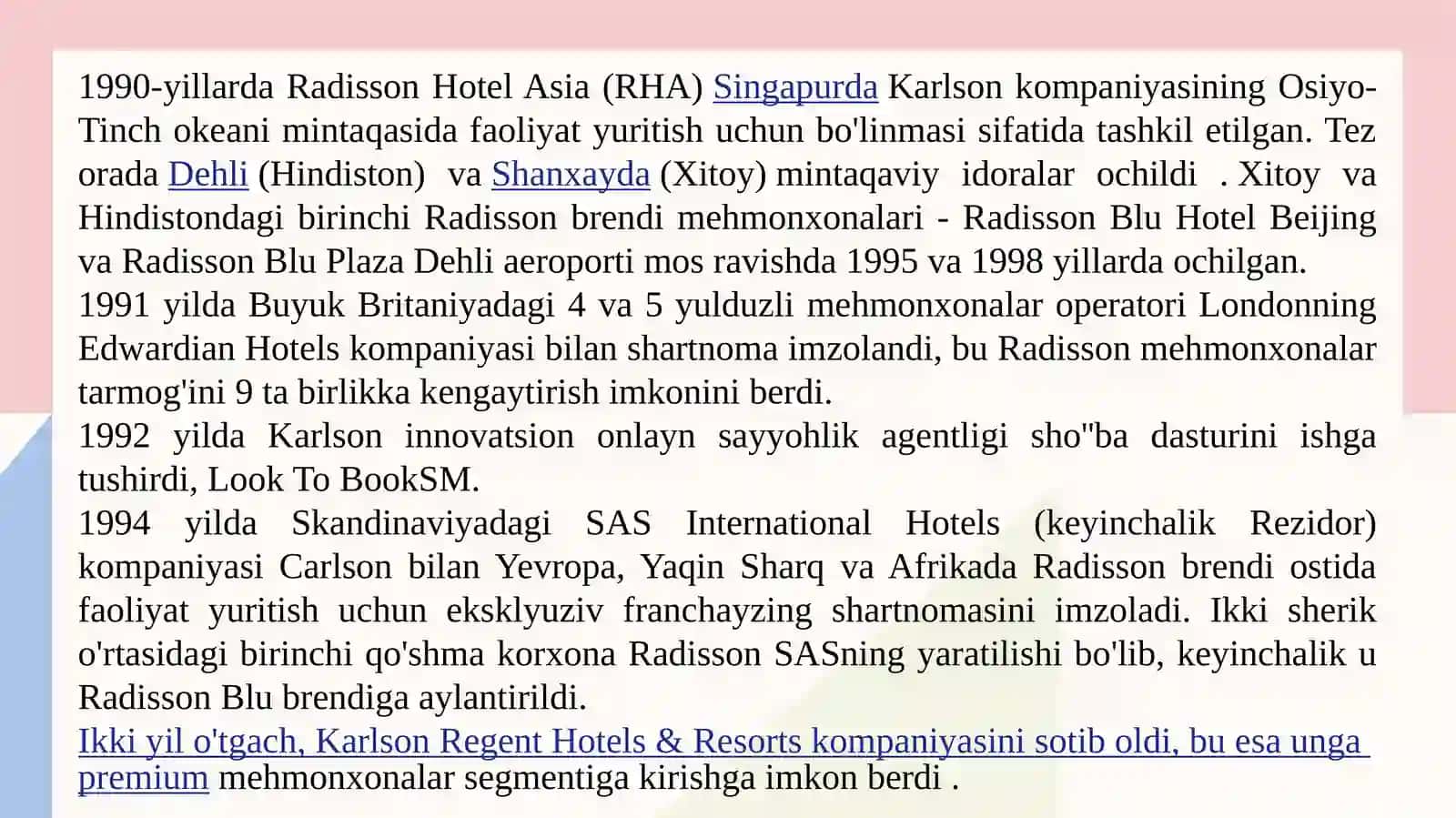 Carlson Rezidor Hotel group 3