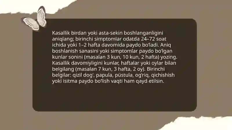 Terining yiringli kasaliklarda anamnez yig'ish va kasallik sabablarini aniqlash 3