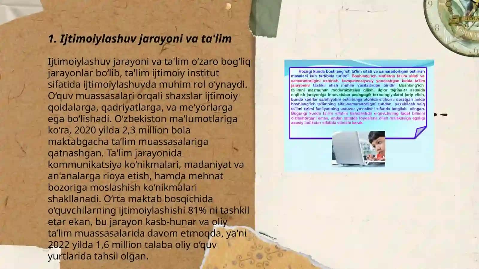 Ijtimoiylashuv jarayoni va ta'lim 3
