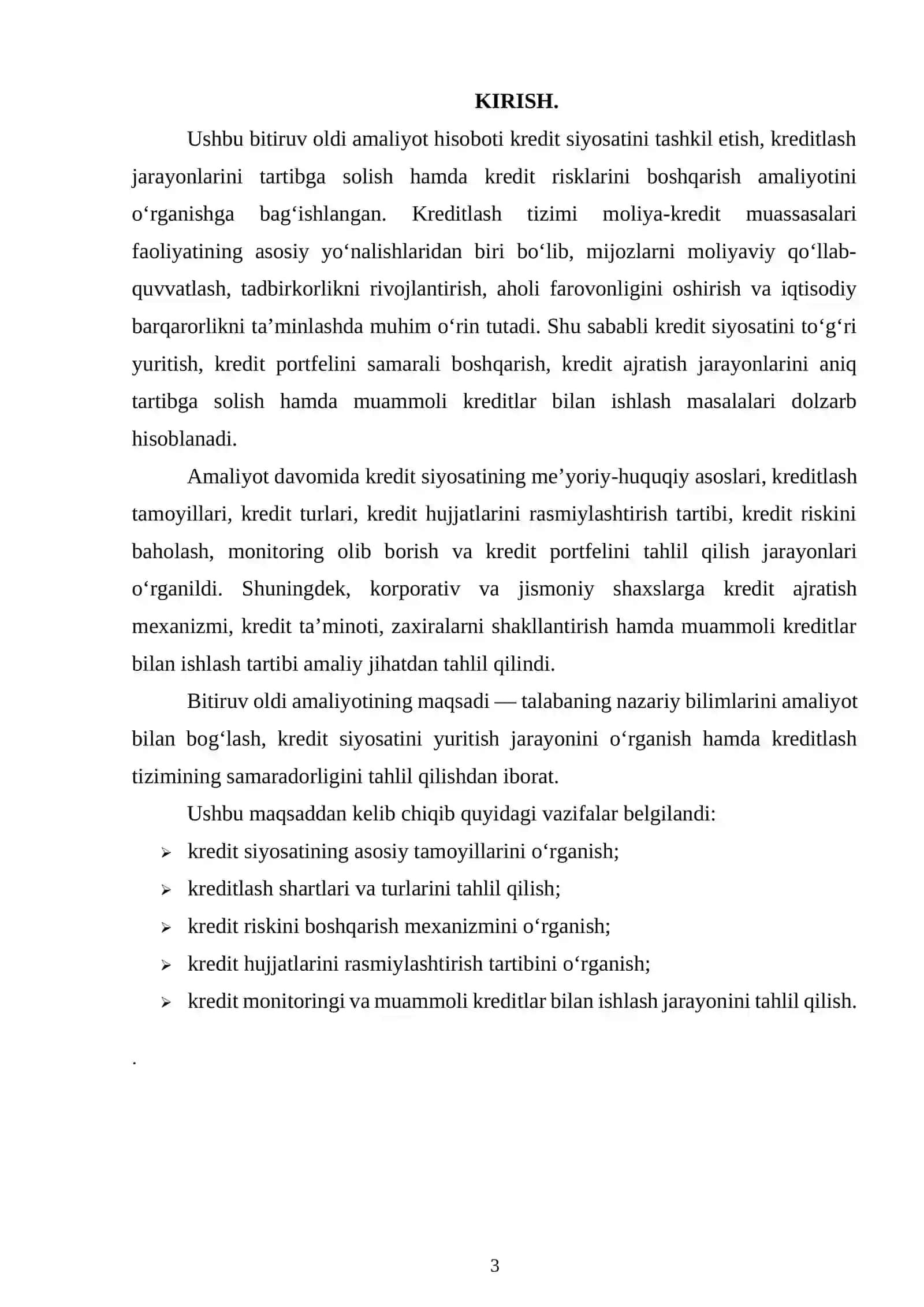 Kredit siyosatining me’yoriy-huquqiy asoslari va maqsadi 3