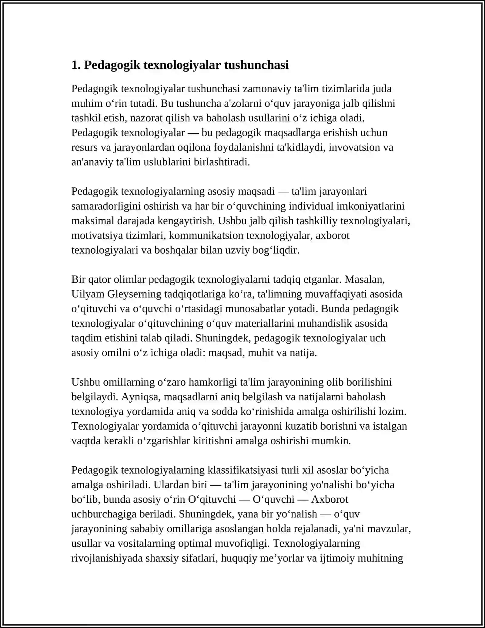 PEDAGOGIK TEXNIKA VA UNI SHAKLLANTIRISH 3