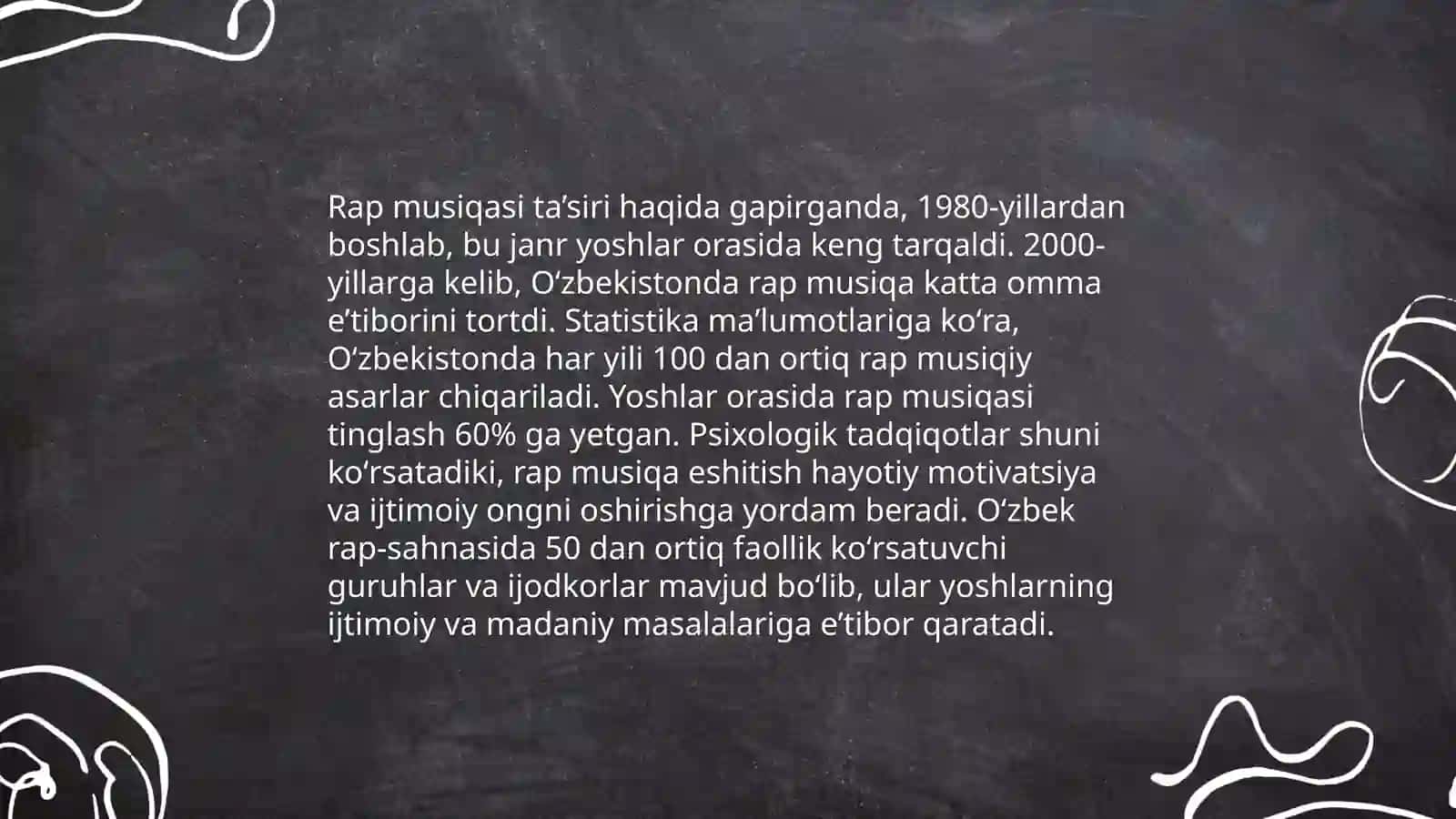 Rap musiqasi ta’siri haqida gap 3
